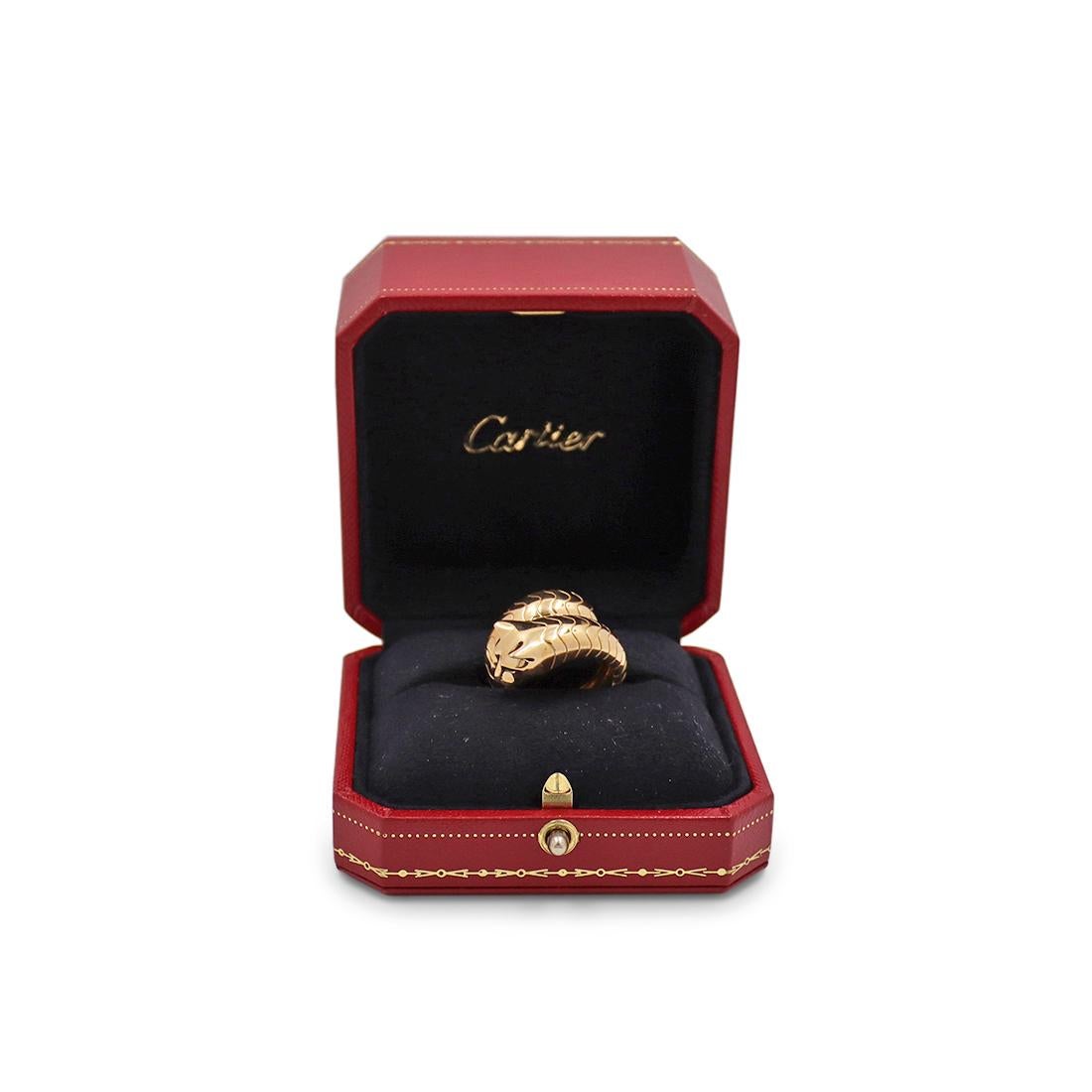 Cartier Panthère de Cartier Yellow Gold, Tsavorite, and Onyx Ring 4
