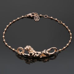 CARTIER Bracelet Panthère de diamants, tsavorite et or rose, boîte et papiers d'origine