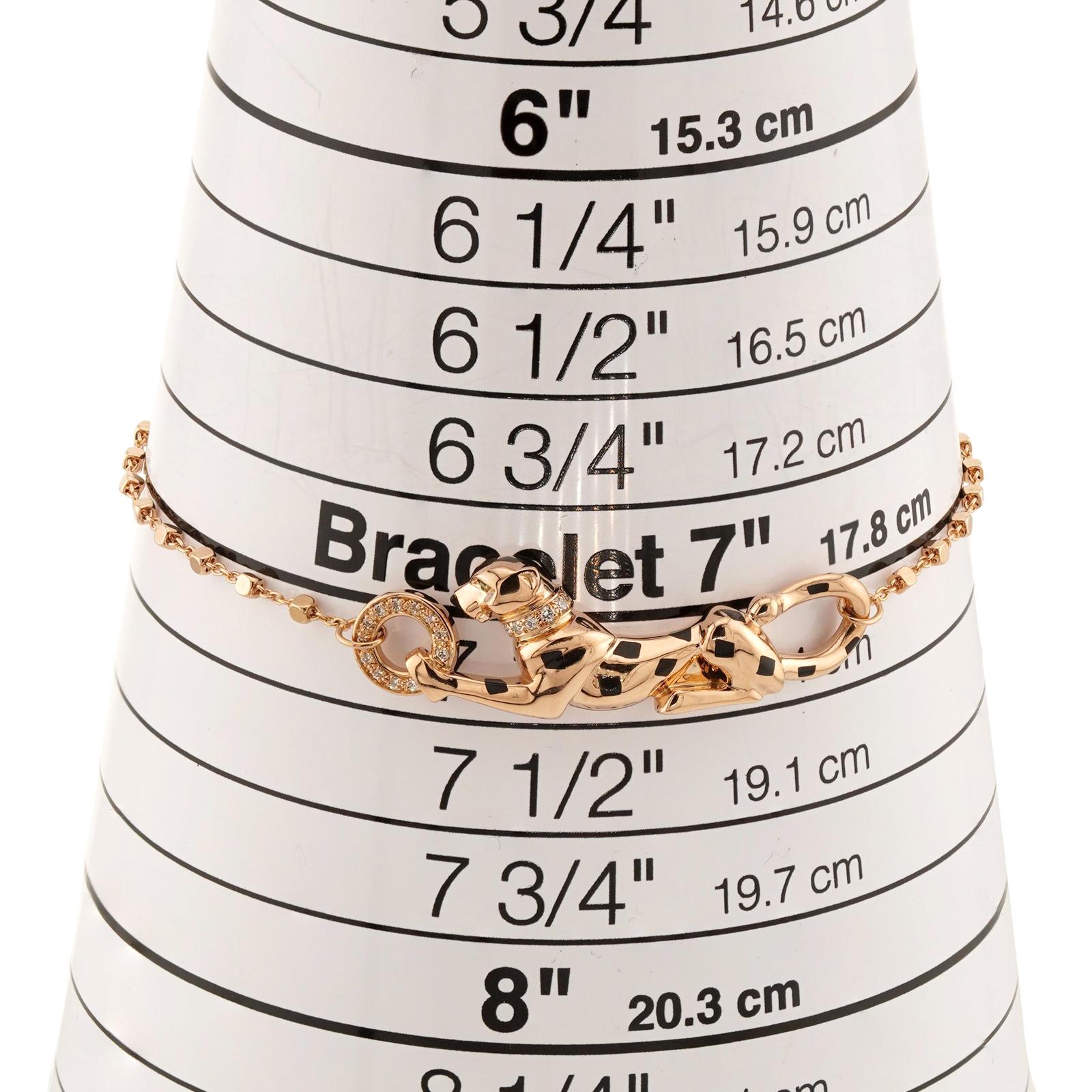Cartier Panthere De Diamond Tsavorite Bracciale in oro rosa Scatola con documenti in vendita 1