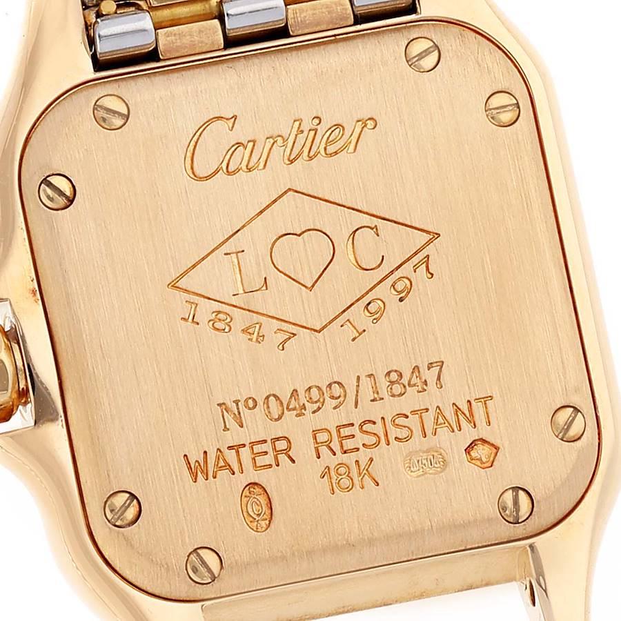 Cartier Panthere Deco 1847 150 Anniversary LE Steel Yellow Gold Watch W25046S1 In Excellent Condition In Atlanta, GA