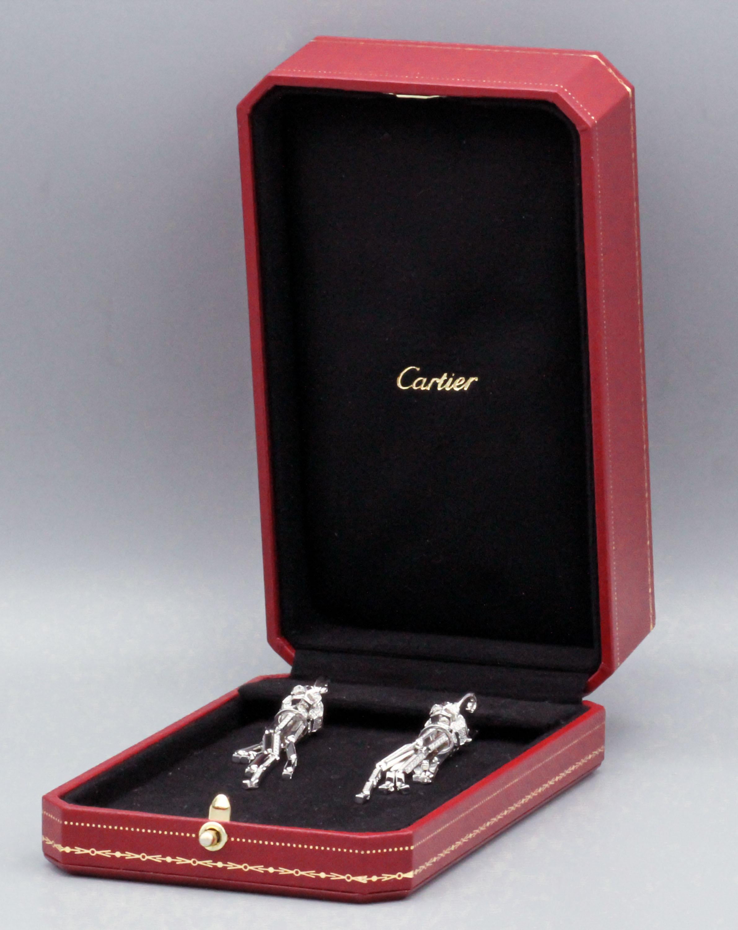 Very fine pair of pendant earrings from the 