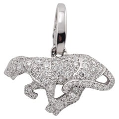 Cartier Panthere Diamond 18 Karat White Gold Charm Pendant