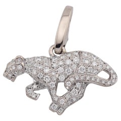 Cartier Panthere Diamond 18 Karat White Gold Charm Pendant