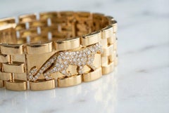 Bracelet Cartier Panthère en or jaune 18 carats avec diamants