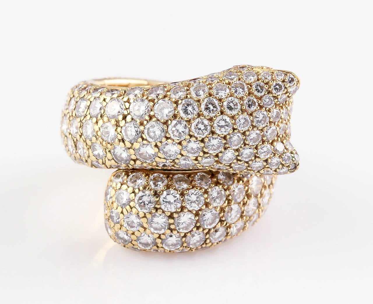 Cartier Panthere Diamond Emerald Onyx 18 Karat Gold Ring 1