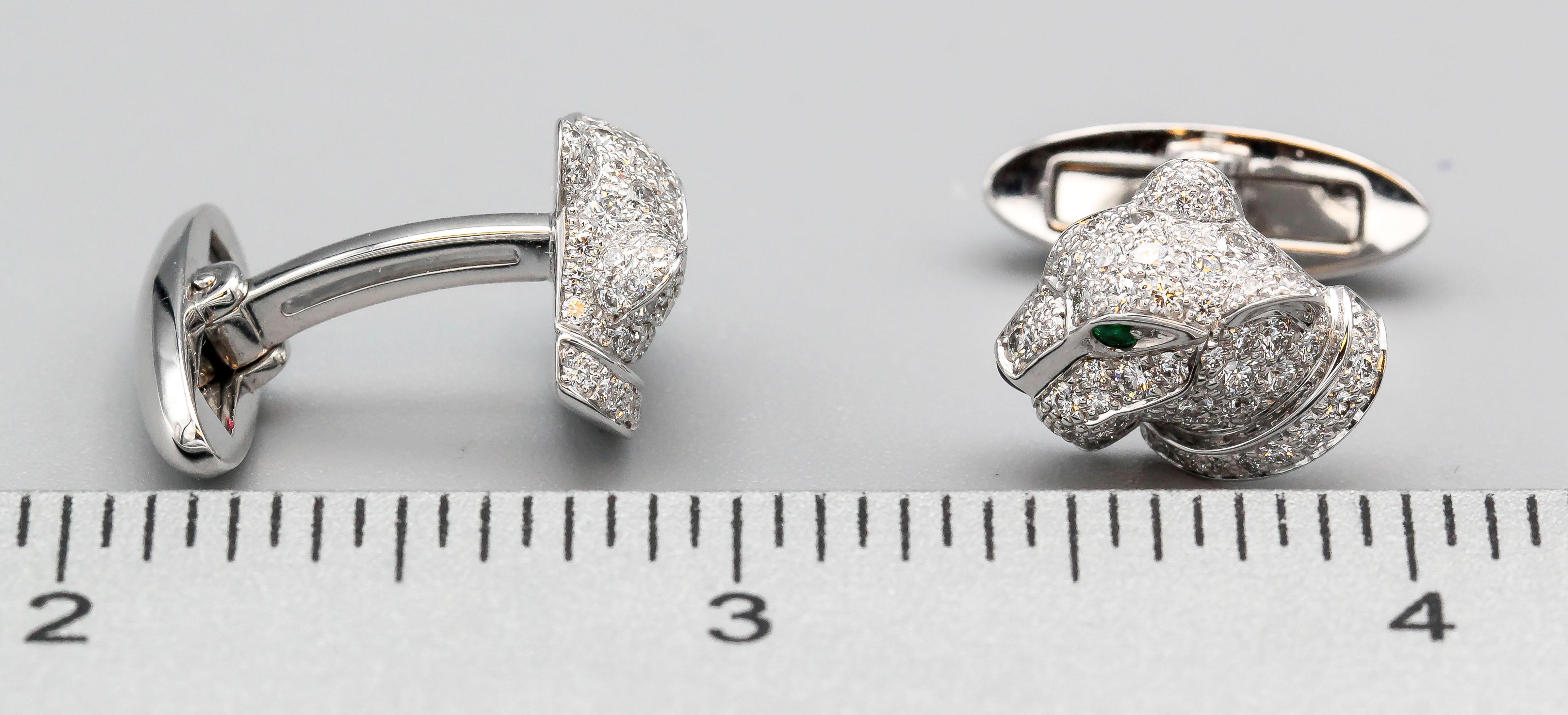 cartier panther cufflinks