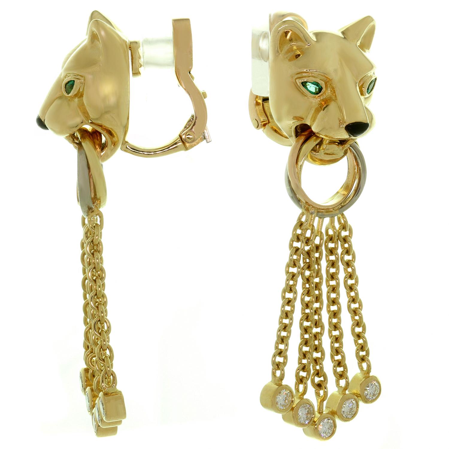 cartier panther earrings