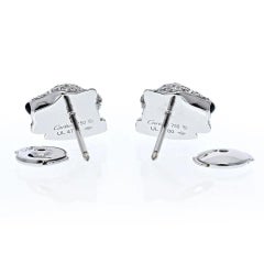 Cartier Panthere Ohrstecker aus 18 Karat Weißgold mit Diamanten, grünem Smaragd und Onyx