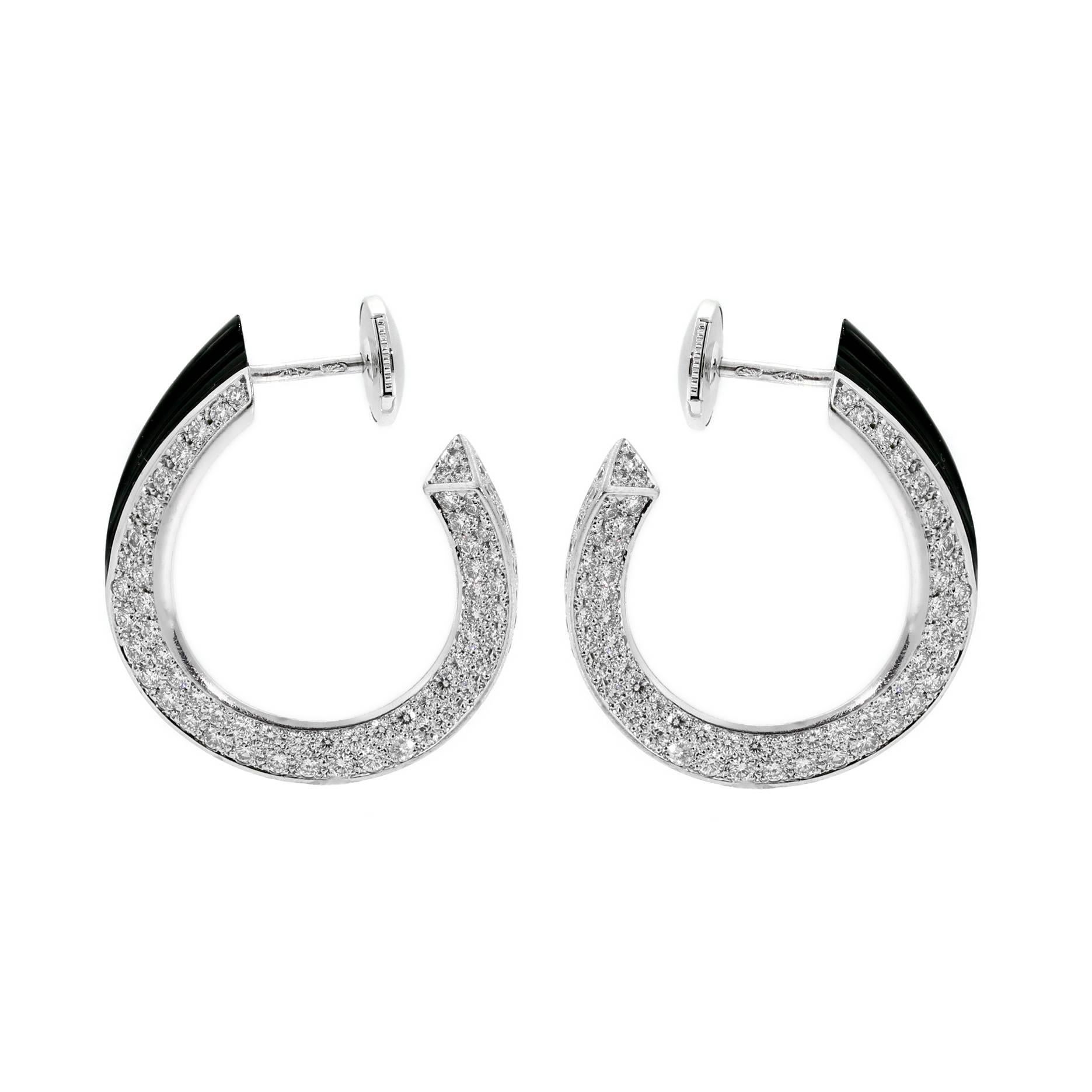cartier onyx earrings