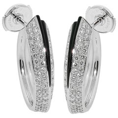 Cartier Panthere Diamond Onyx Gold Earrings