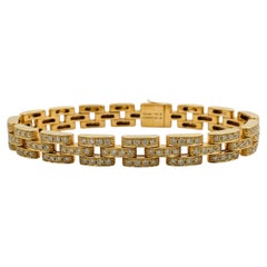 Bracelet Cartier Panthère Pavé de diamants en or jaune 18K