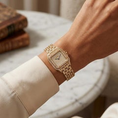 Cartier Panthère Diamond Pavé Dial 18K Yellow Gold Luxury Ladies Watch