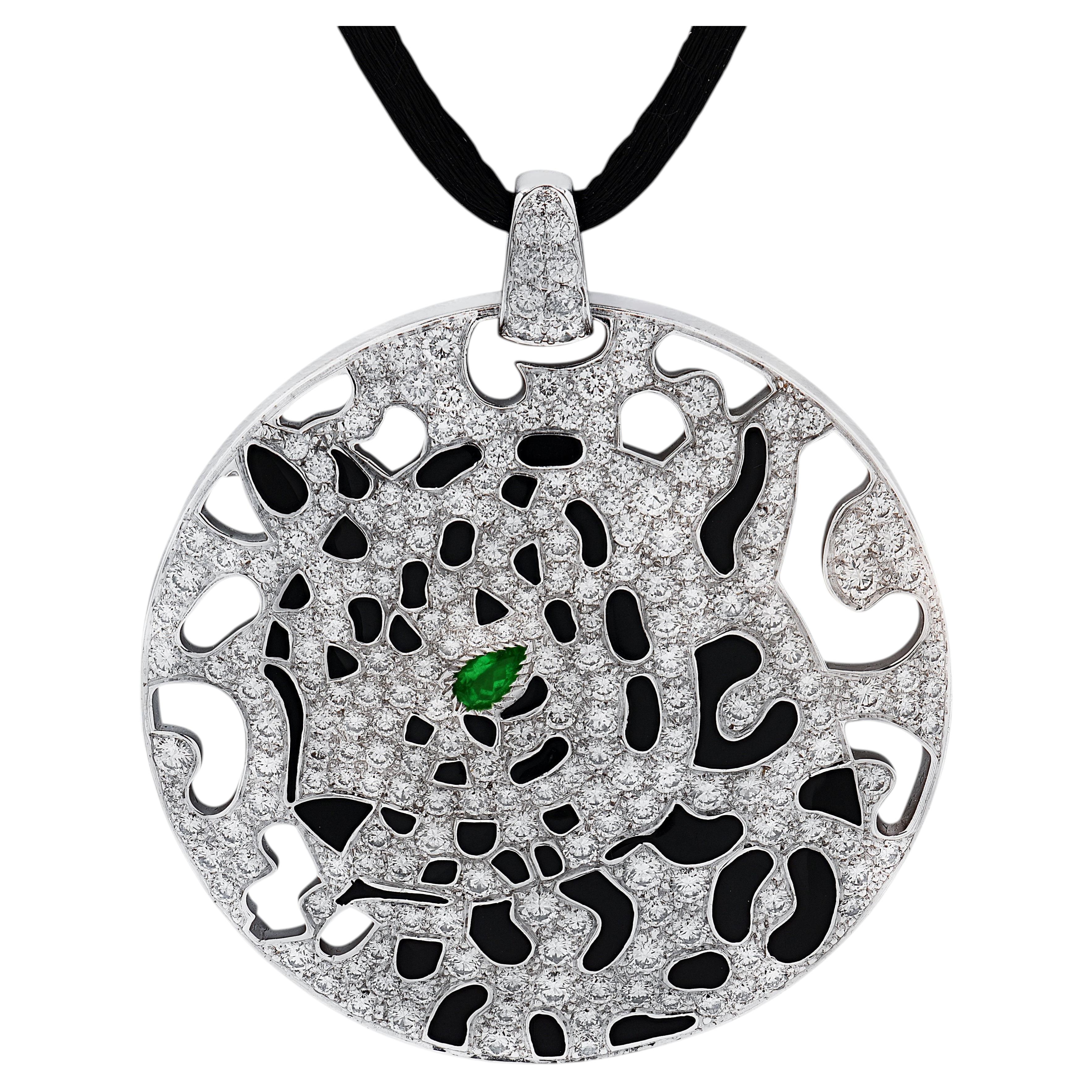 Cartier Panthere Diamond Pendant Necklace