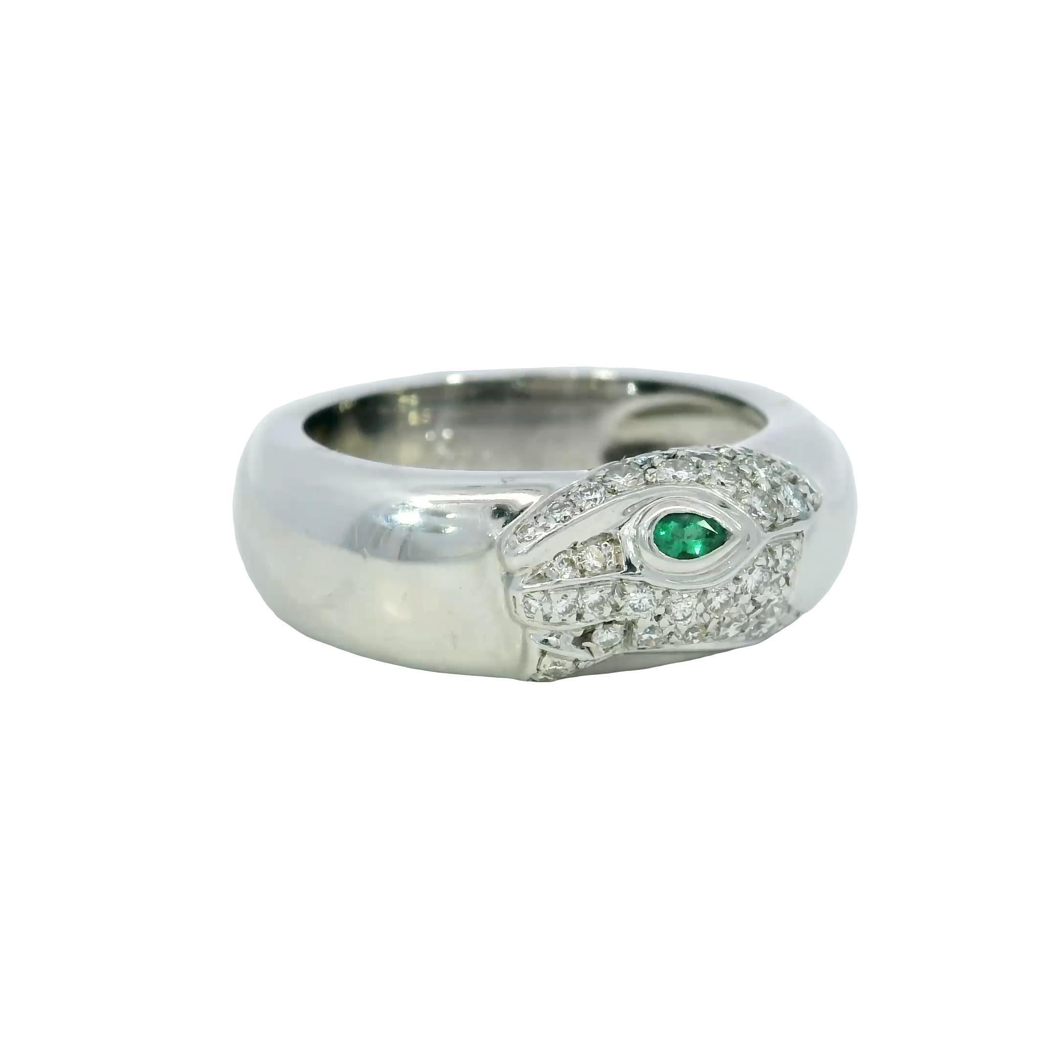 Cartier Bague Panthère Diamant Or Blanc 18k Taille 7.25 en vente 4