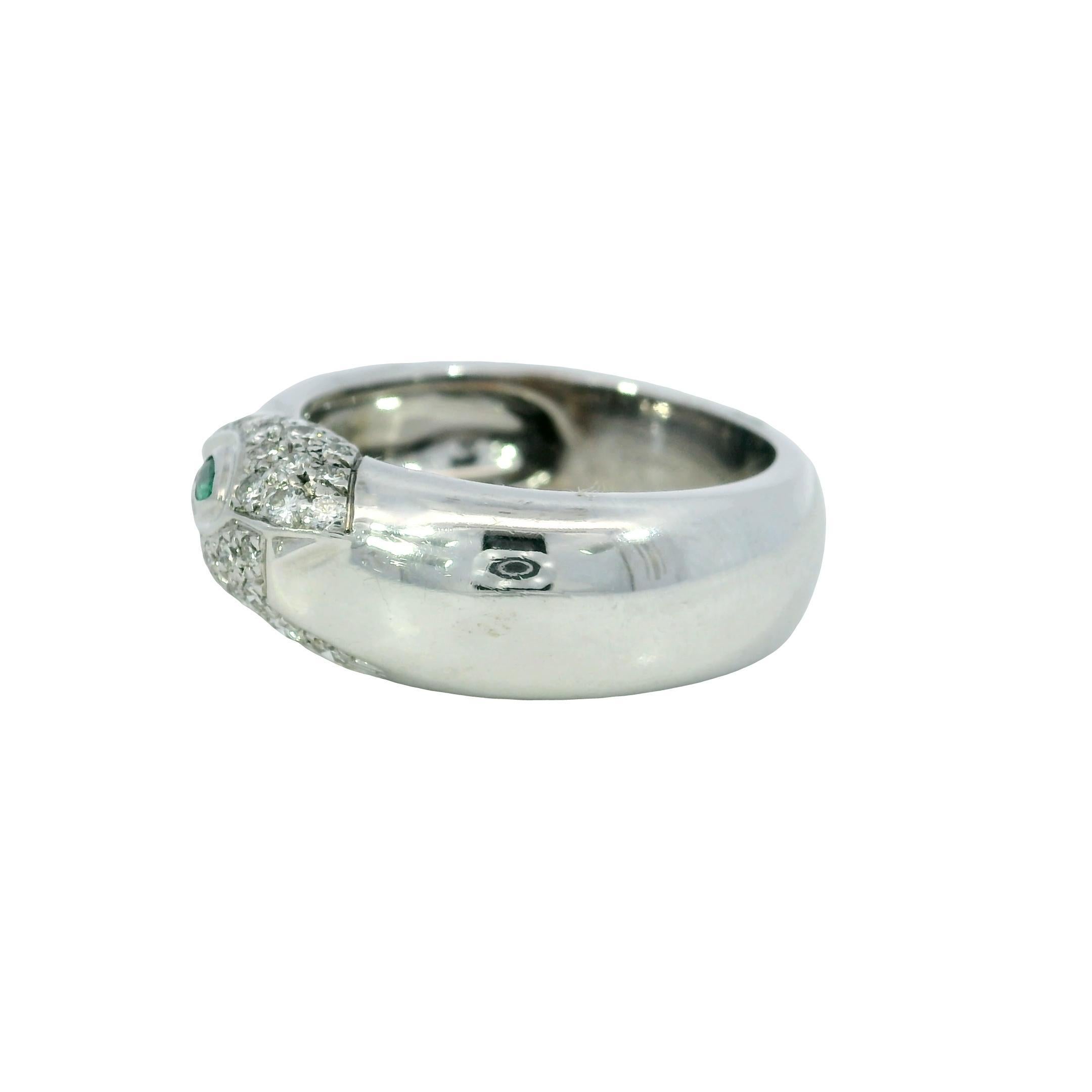 Cartier Bague Panthère Diamant Or Blanc 18k Taille 7.25 Bon état - En vente à Fairfield, CT