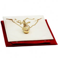 Cartier Panthere Diamond Yellow Gold Panthers Balloon Pendant Necklace