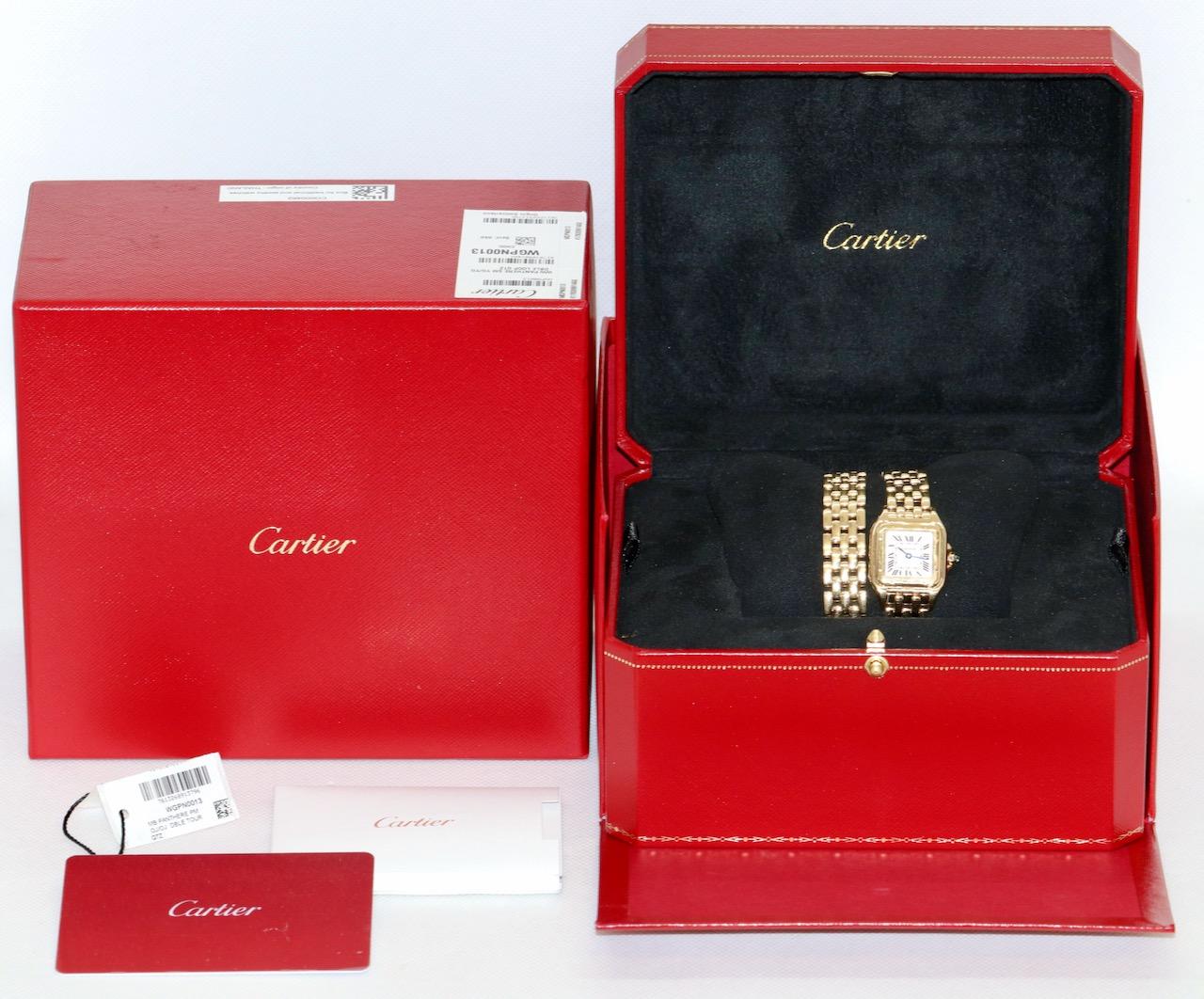 Women's Cartier Panthère Double Loop, 18 Karat Gold, Ladies Wrist Watch, Ref. WGPN0013