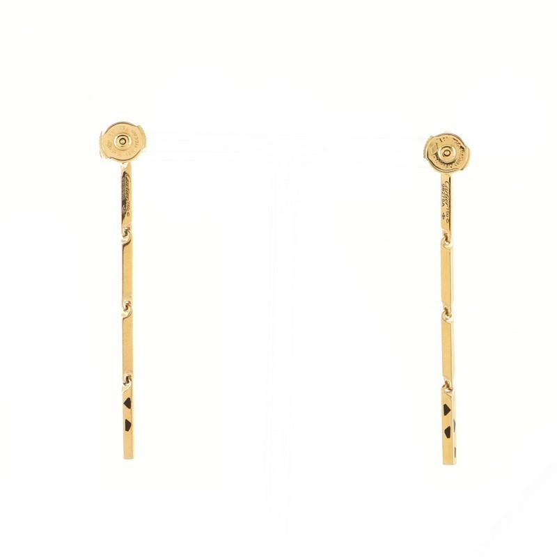 Cartier Panthere Drop Earrings 18K Yellow Gold with Diamonds In Good Condition In New York, NY