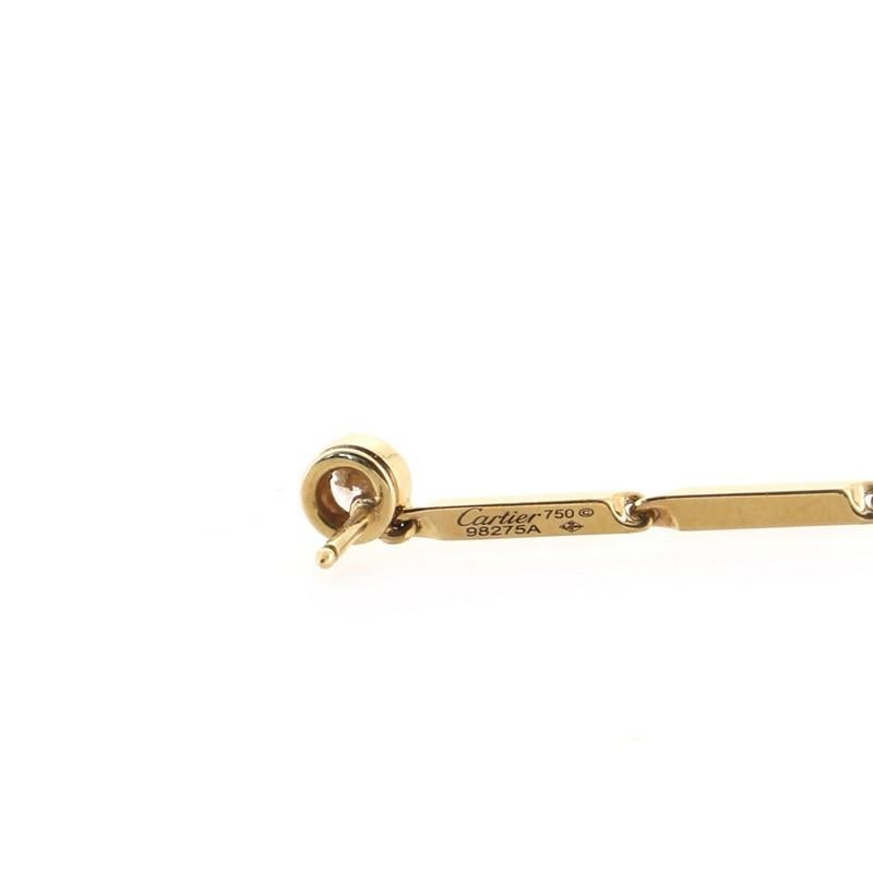 Women's or Men's Cartier Panthere Drop Earrings 18K Yellow Gold with Diamonds