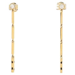 Cartier Panthere Drop Earrings 18K Yellow Gold with Diamonds