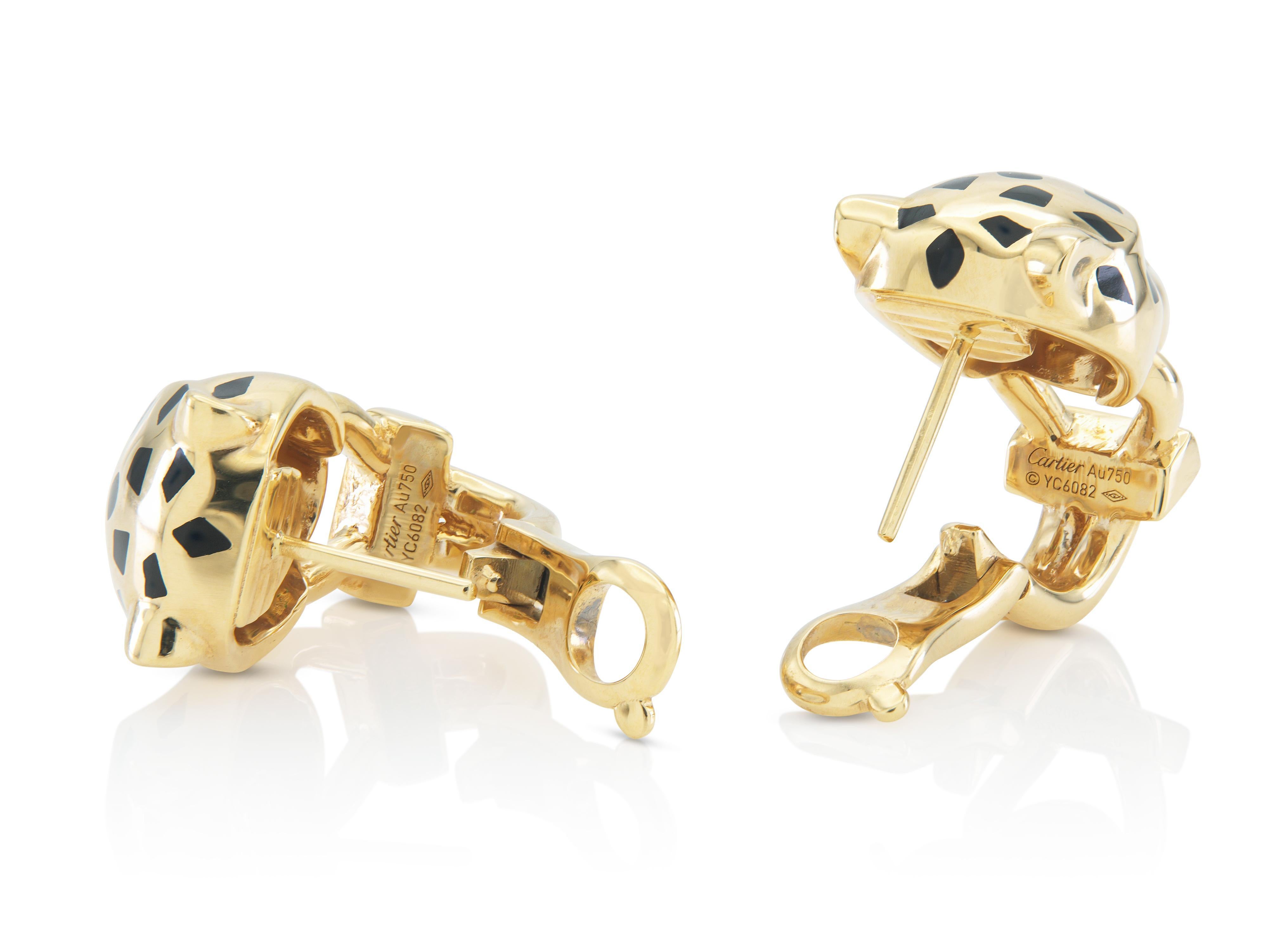 Orecchini Panthere di Cartier In condizioni buone in vendita a New York, NY
