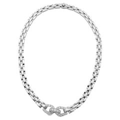 Cartier Panthere Etriere Diamond 18 Karat White Gold Necklace