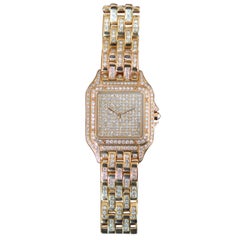 Cartier Panthère GM 18k Yellow Gold Full Diamond Pavé Unworn Full Set