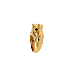 CARTIER Panthere Gold Emerald Black Onyx Ring