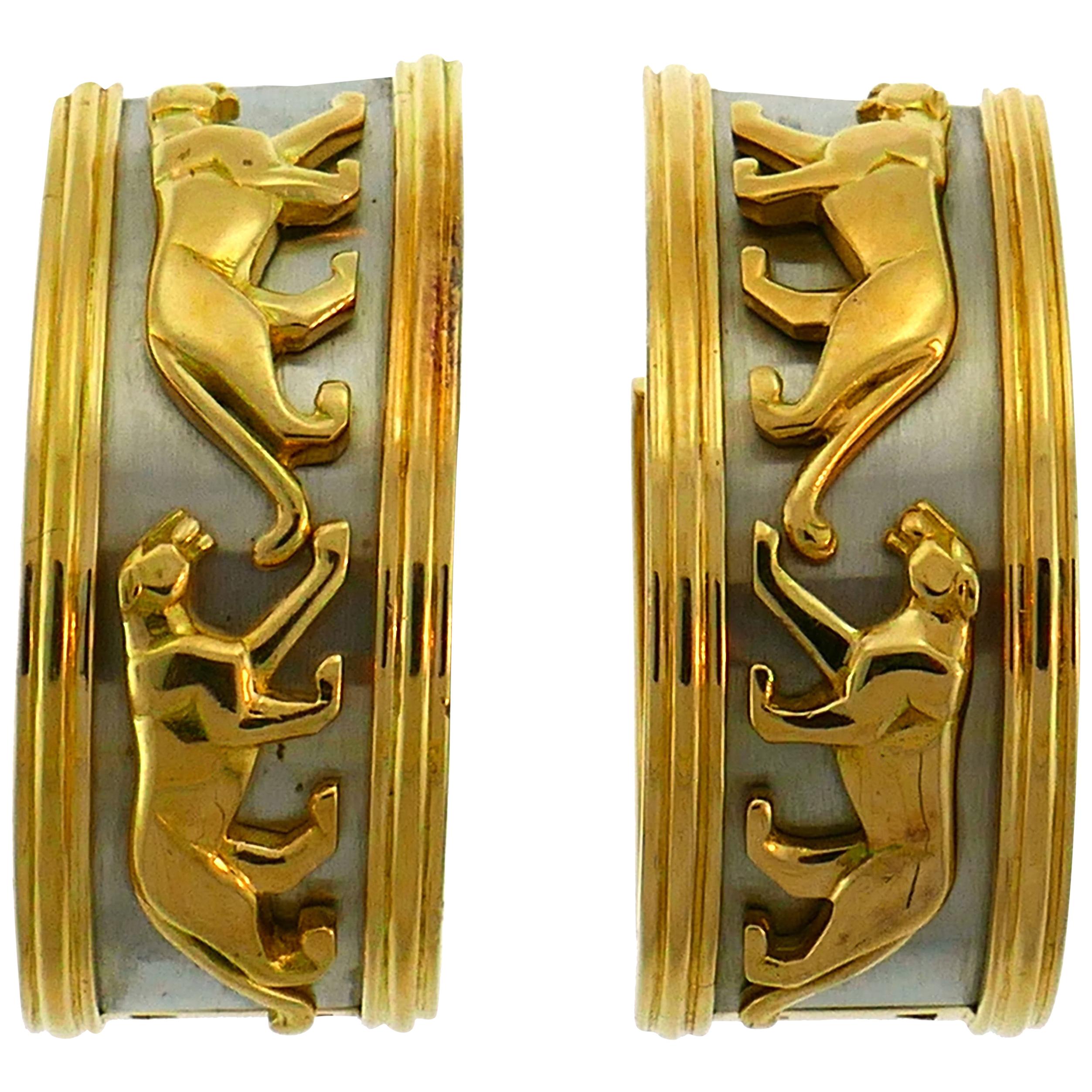 Cartier Panthere Gold Hoop Earrings