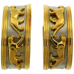 Cartier Panthere Gold Hoop Earrings