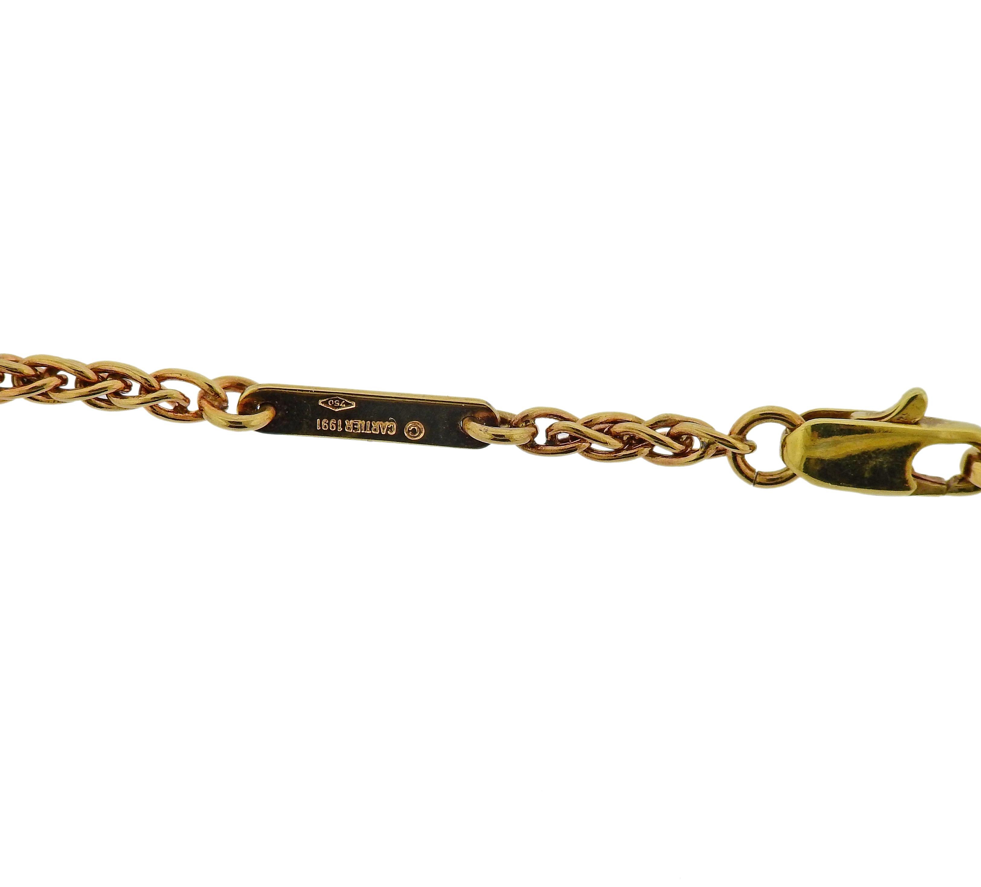 Cartier Panthere Halskette mit Gold- und Silber-Anhänger im Zustand „Hervorragend“ in Lambertville, NJ