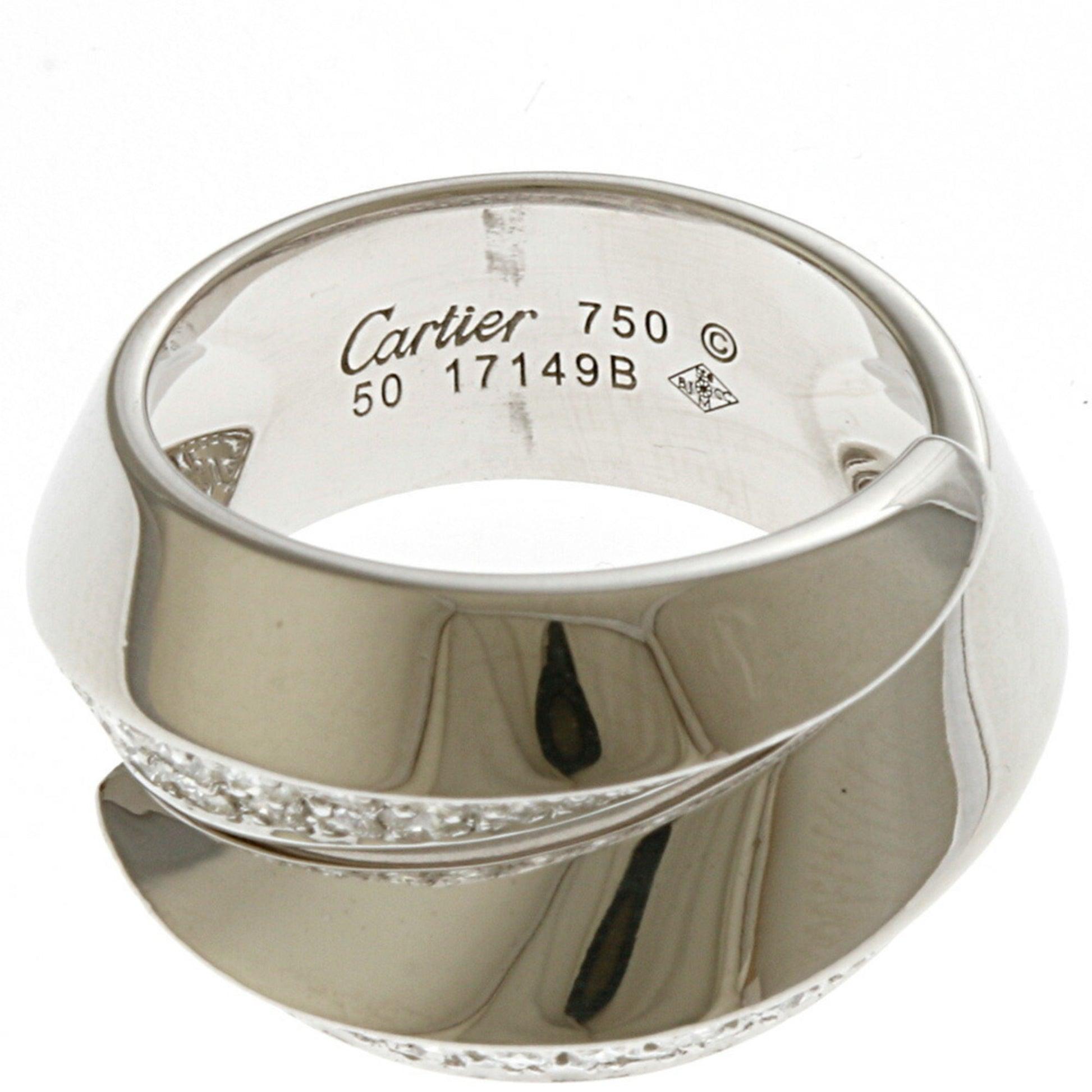 Cartier Panthere Griff Diamond Ring in 18K White Gold For Sale 2