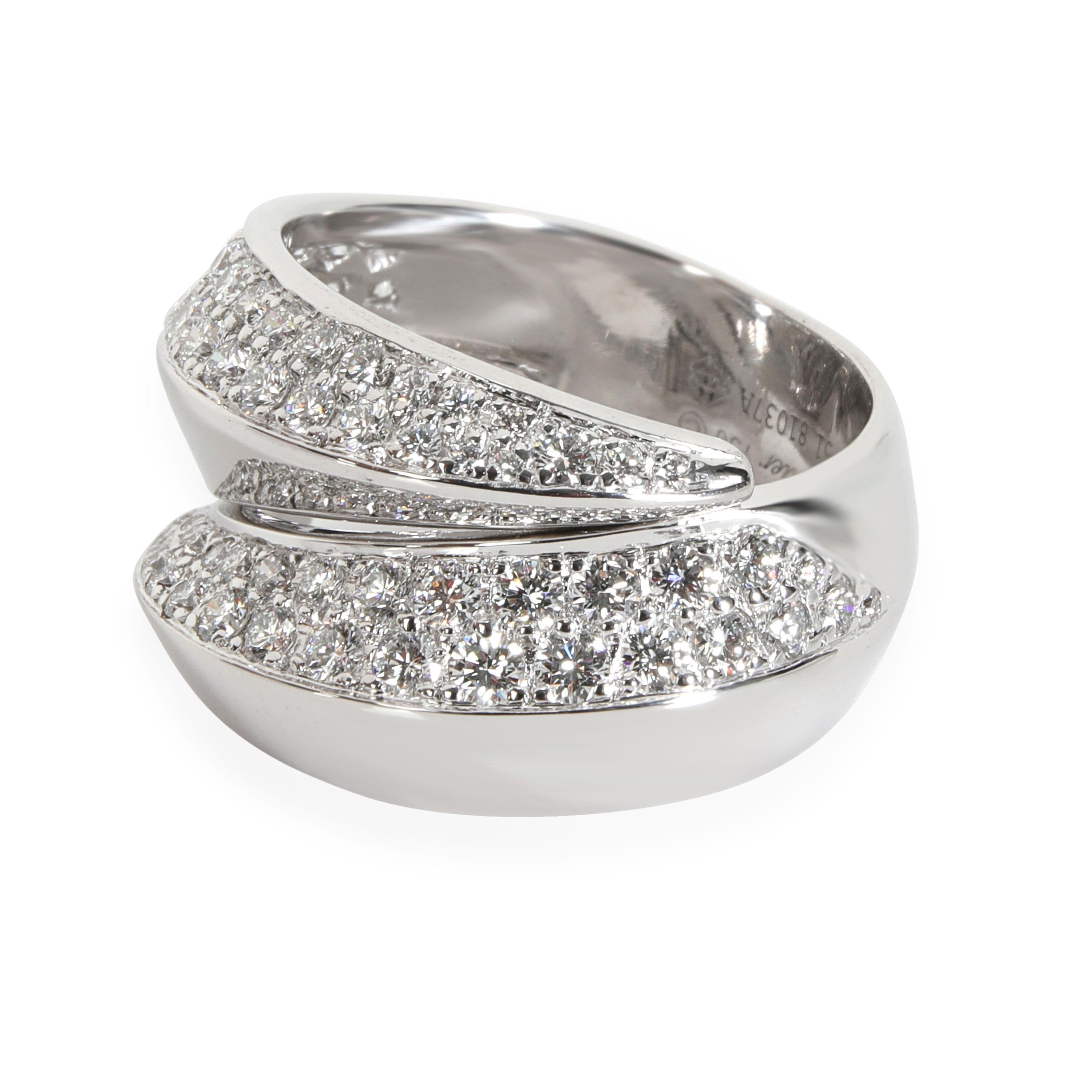 Cartier: Panthere Griffe Diamantring aus 18 Karat Weißgold mit 1,7 Karat im Zustand „Hervorragend“ in New York, NY