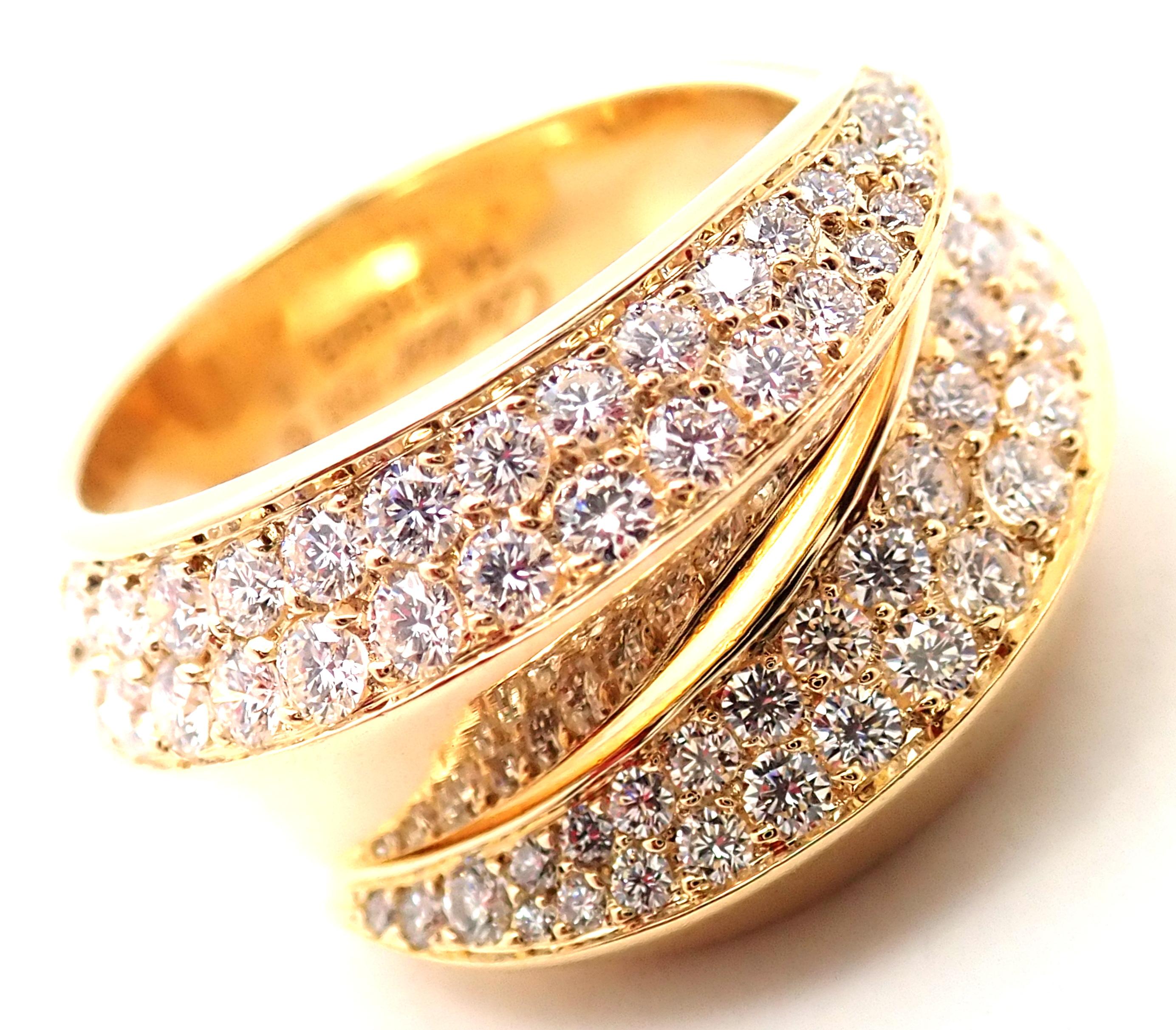 Cartier Panthere Gryph Diamant-Gelbgold-Ring (Brillantschliff) im Angebot