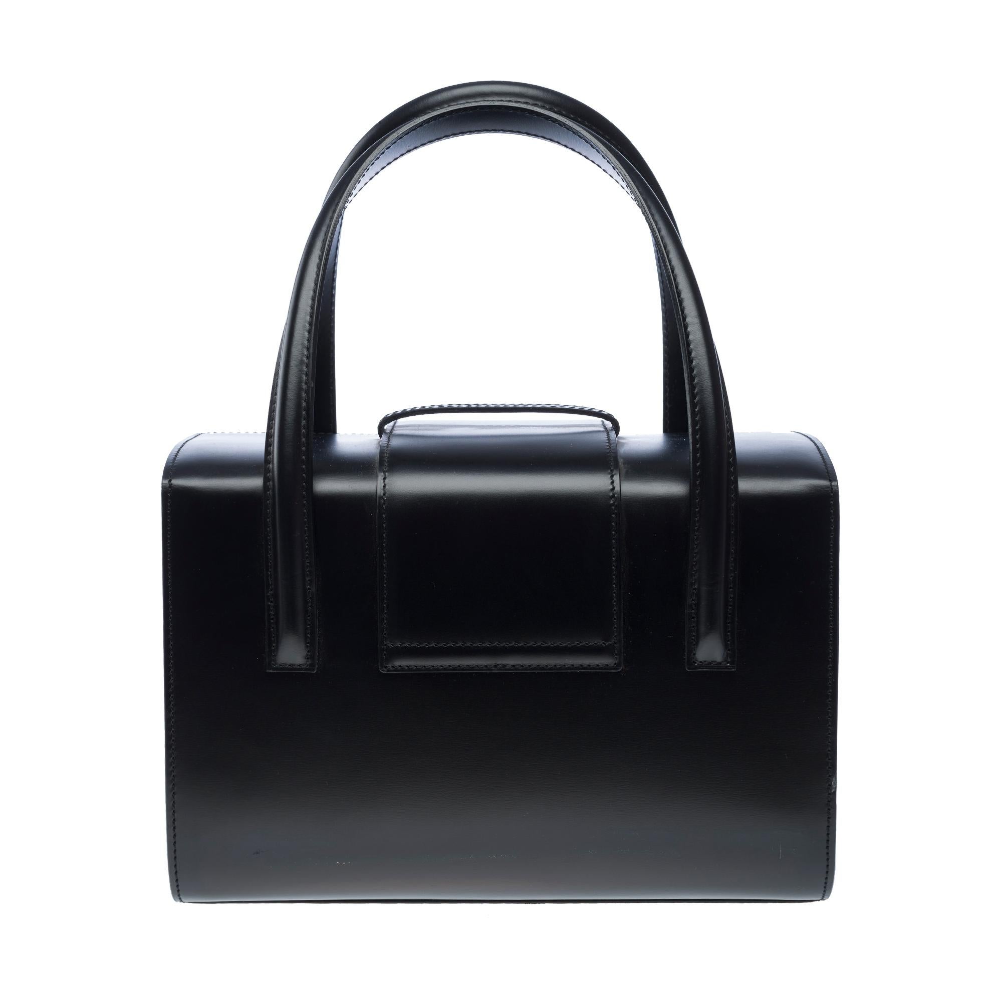 Black Cartier Panthère handbag in black calfskin leather, PHW For Sale