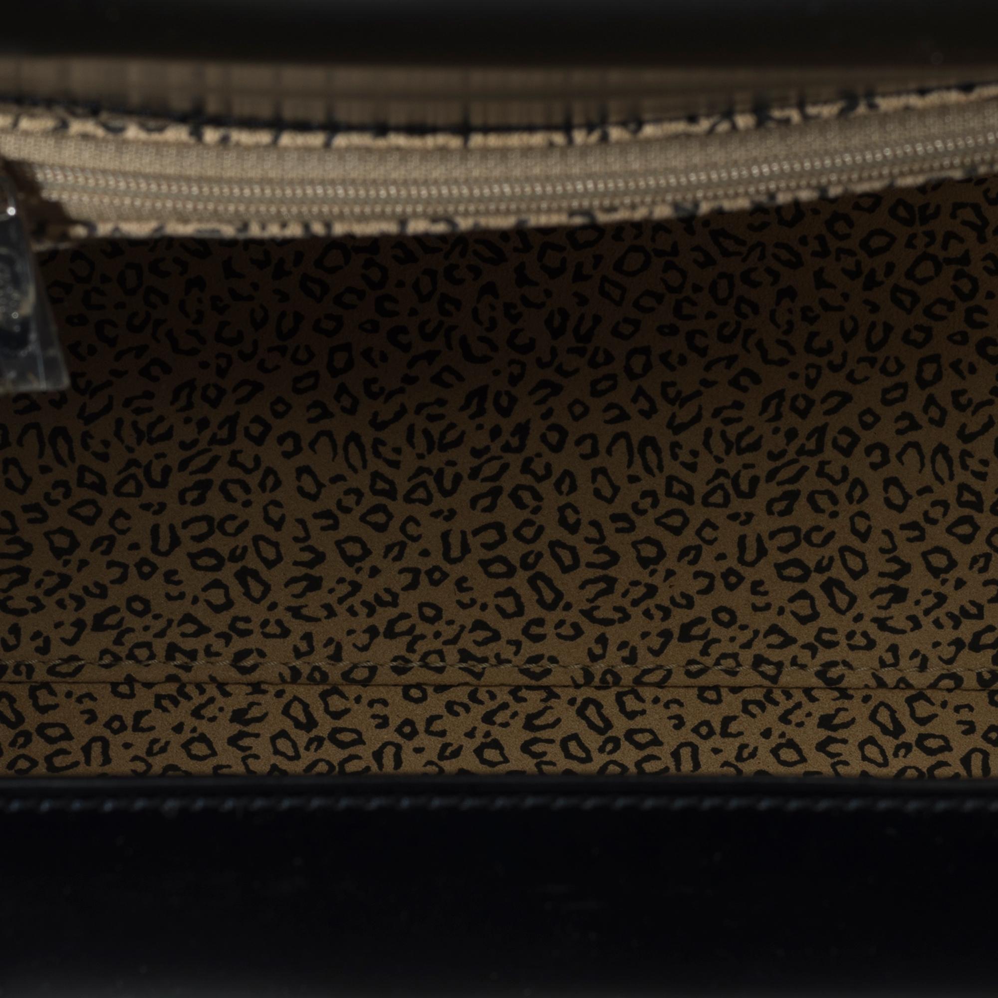 Cartier Panthère handbag in black calfskin leather, PHW For Sale 3