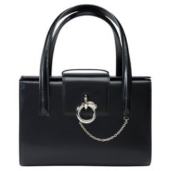 Sac à main Cartier Panthère en cuir de veau noir, PHW