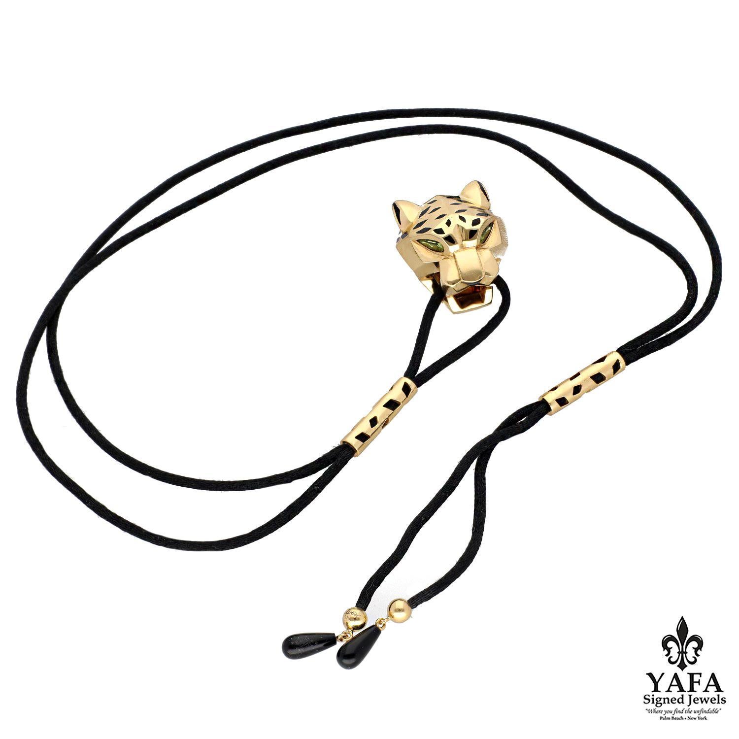 Pear Cut CARTIER  Panthere Head Pendant Necklace For Sale