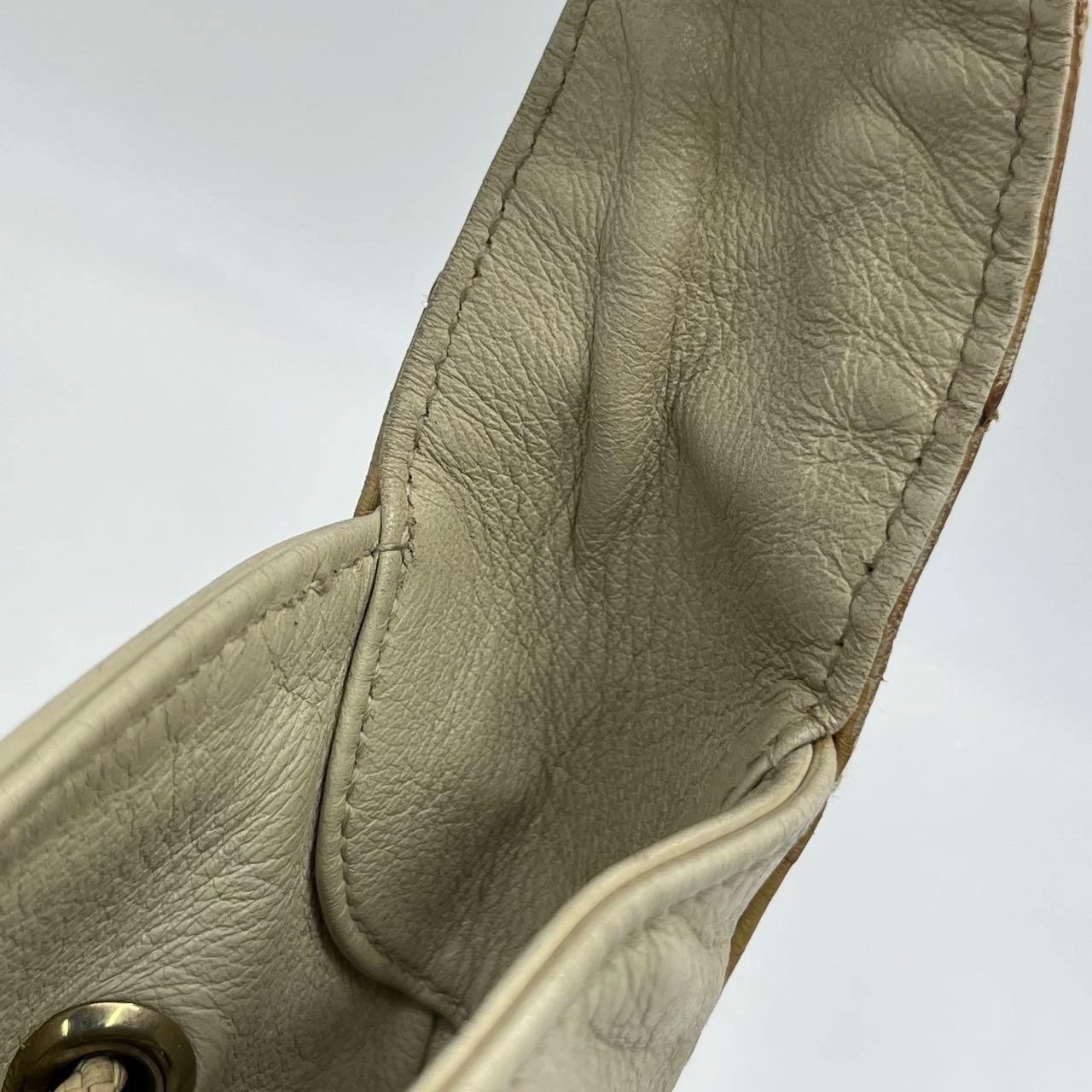 Cartier Panthere Hobo Borsa a tracolla Crema Pelle Bianca Hardware Oro in vendita 12