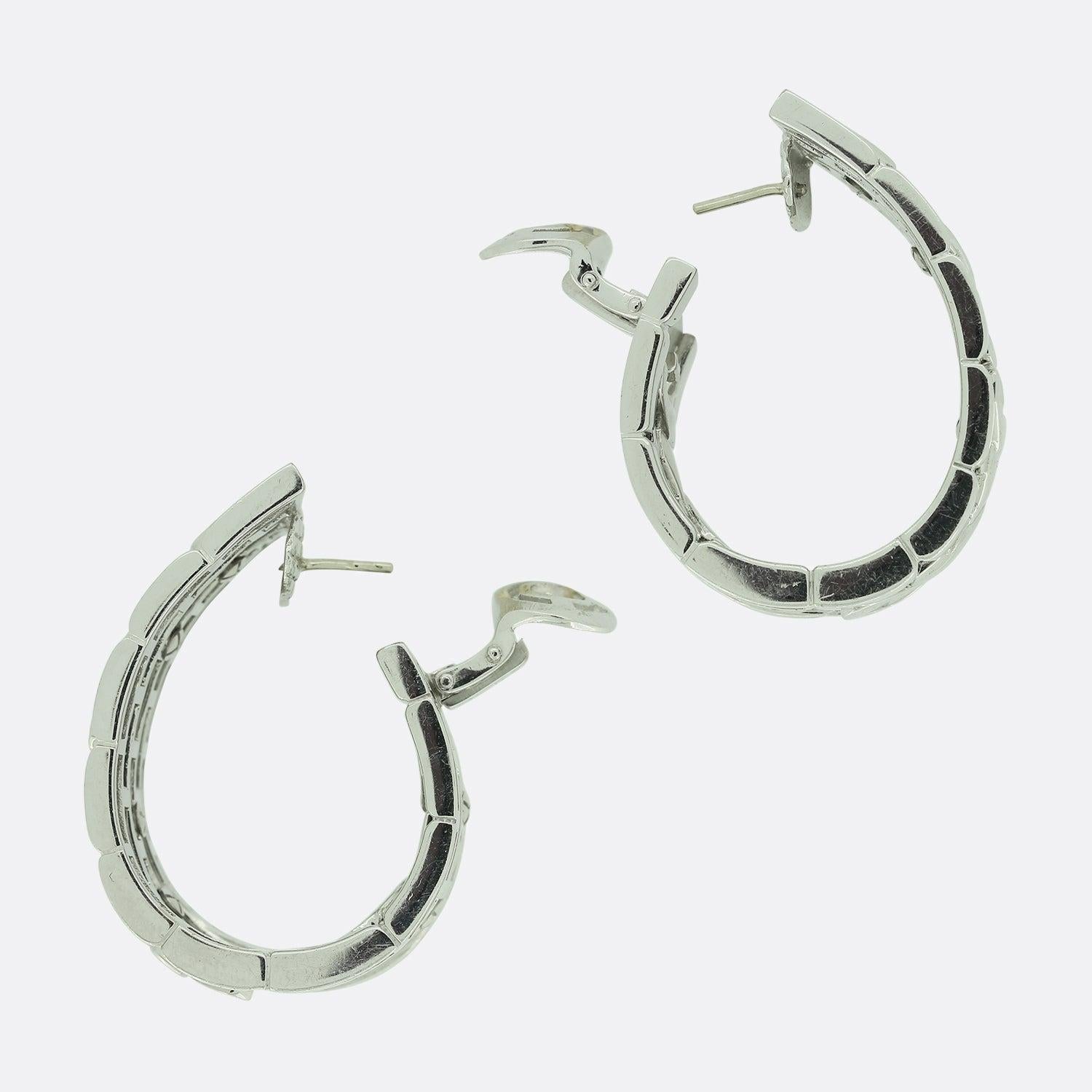 Women's Cartier Panthère Hoop Earrings For Sale