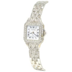 Cartier Panthere in 18 Karat White Gold Diamond Aftermarket Watch