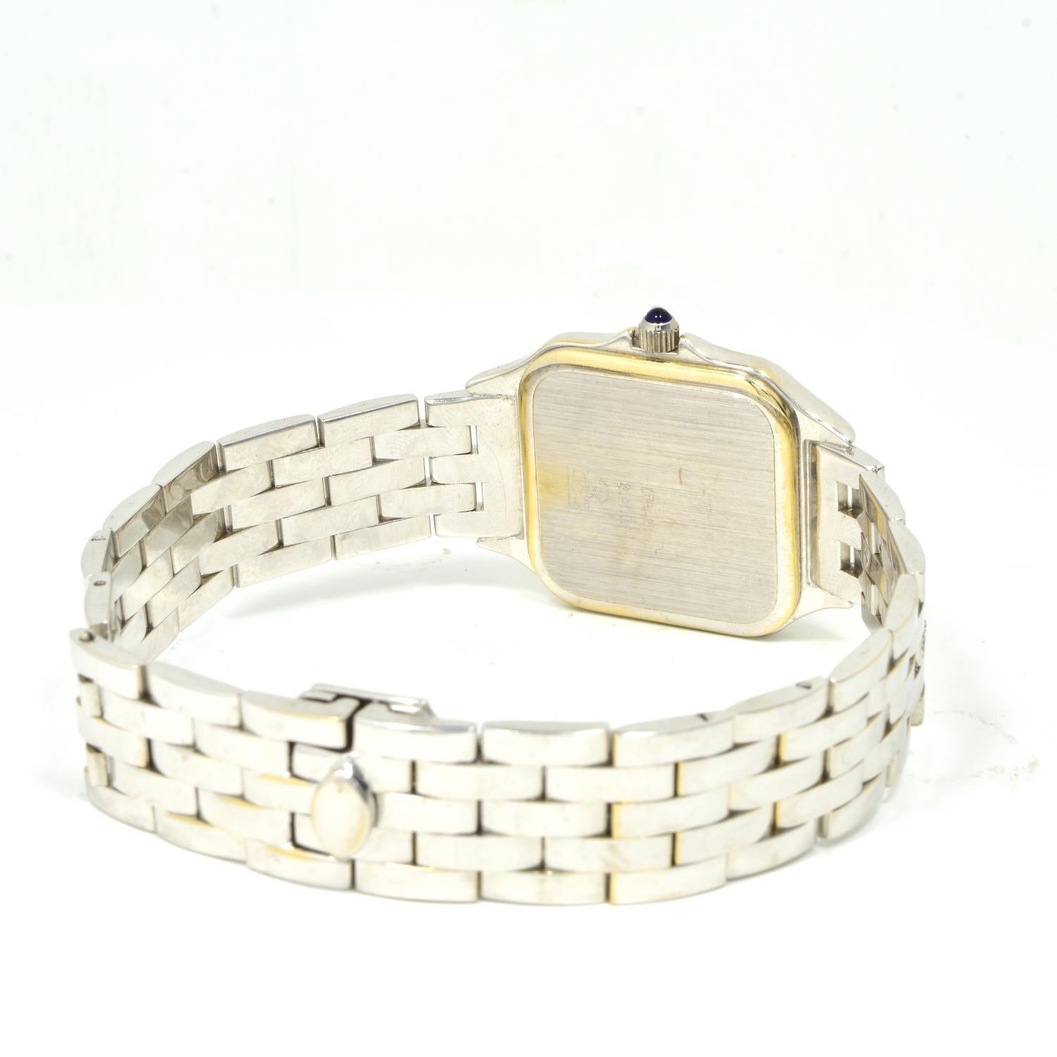 Women's or Men's Cartier Panthere in 18 Karat White Gold Diamond Aftermarket Watch