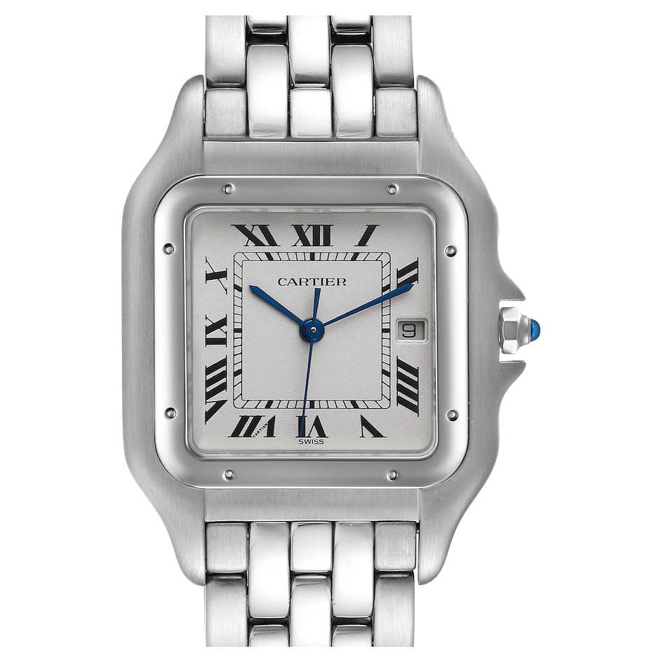 Cartier Panthere Jumbo Stainless Steel Mens Watch W25032P5