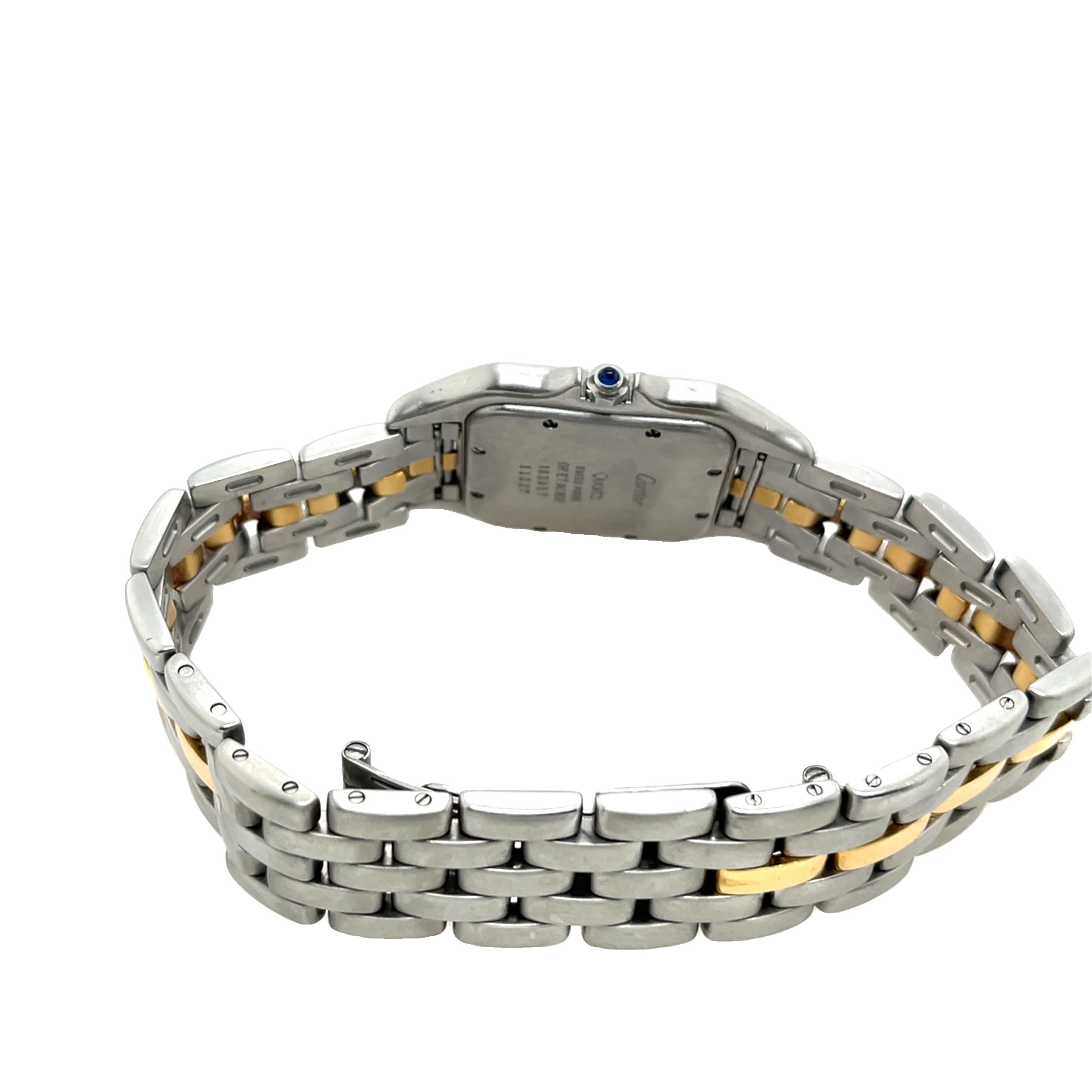Cartier Panthere Jumbo 29mm Steel & 18k Gold Unisex Watch Ref. 183957/11227 For Sale 3