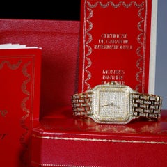 Cartier Panthere Jumbo in 18K Gold Factory Diamond Pave Dial & Bracelet Watch