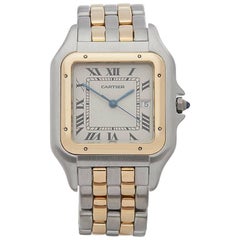 Cartier Panthere Jumbo Stainless Steel and 18 Karat Yellow Gold Men's 183957