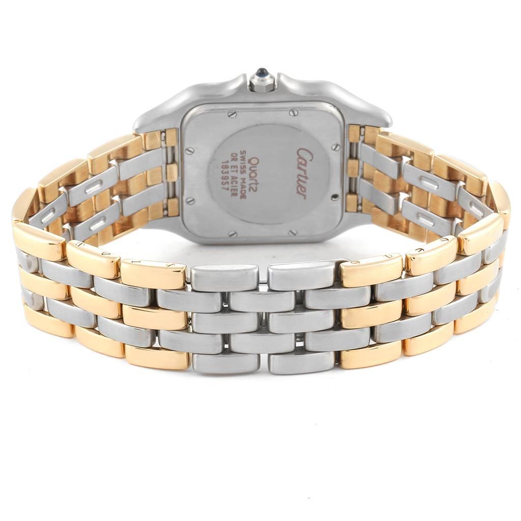Cartier Panthere Jumbo Steel 18 Karat Yellow Gold Three-Row Quartz Watch 3