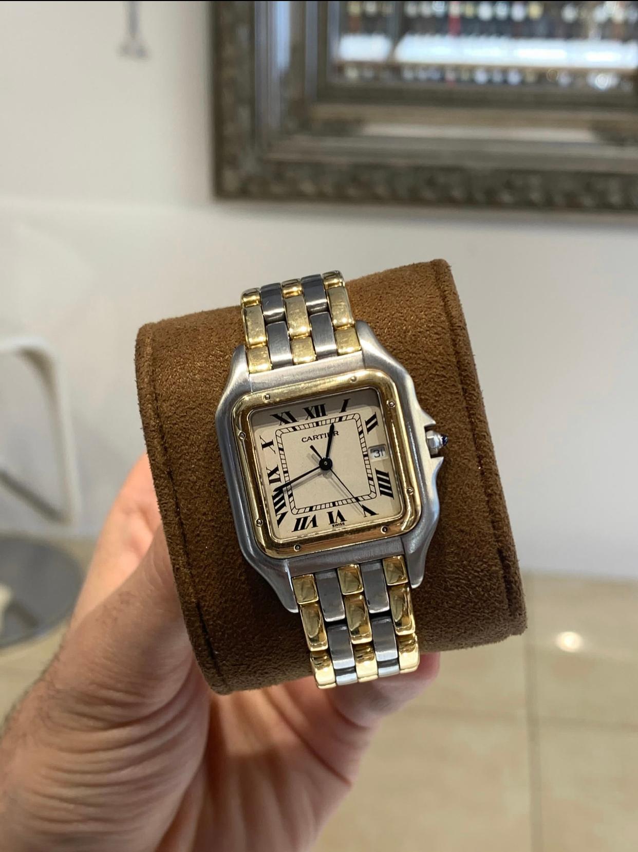 cartier panthere 3 row watch