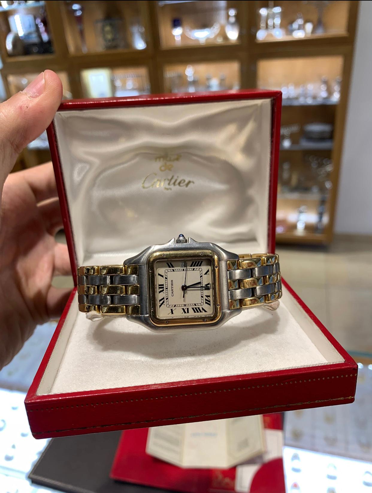 Cartier Panthere L 3-Row 18k Gold In Excellent Condition For Sale In Ramat Gan, IL