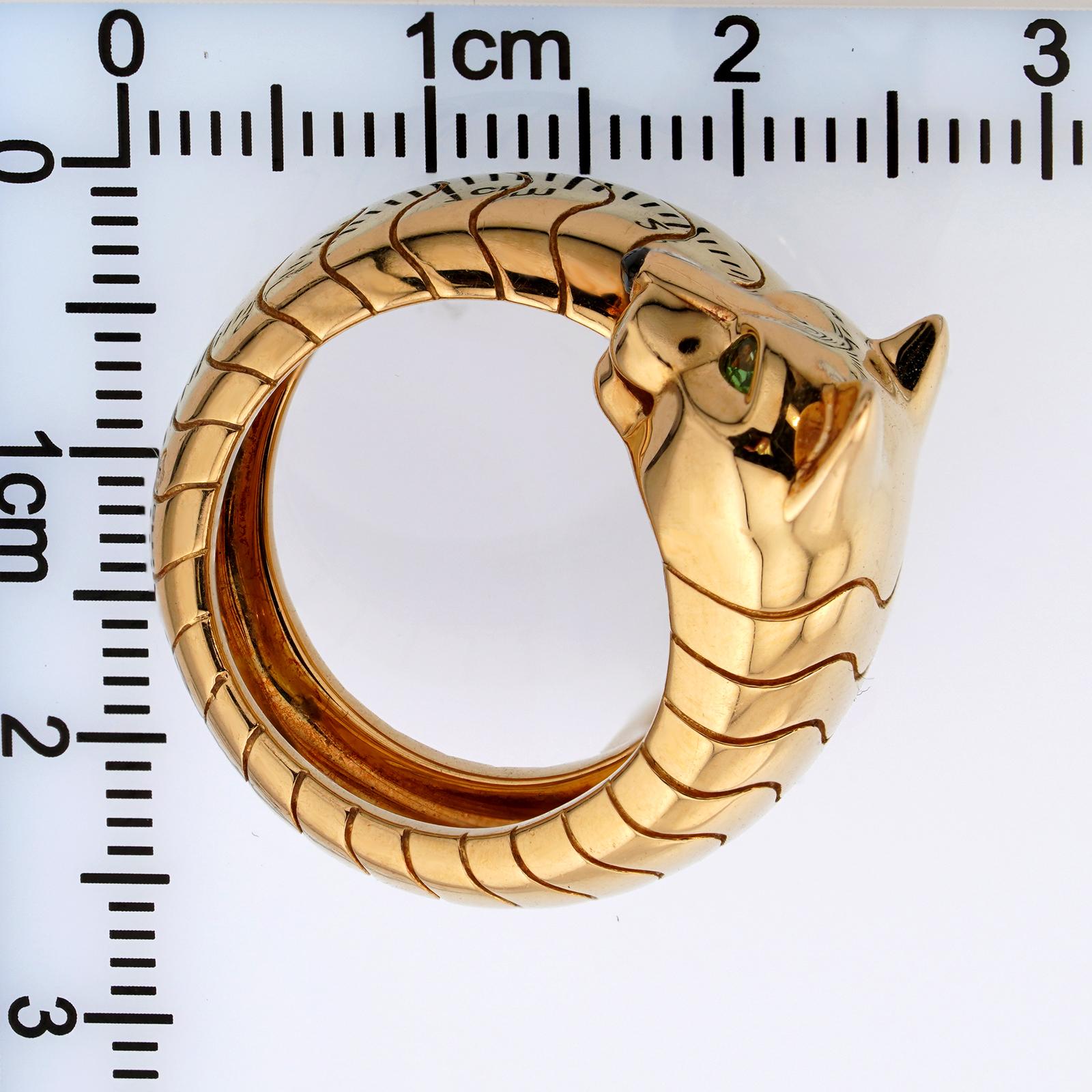 CARTIER Panthere La Carda Tsavorite Onyx Yellow Gold Ring Box For Sale 1